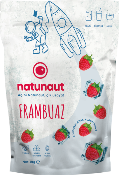 Kuru Frambuaz Meyve Cipsi - Dondurularak Kurutulmuş Freeze Dried Frambuaz