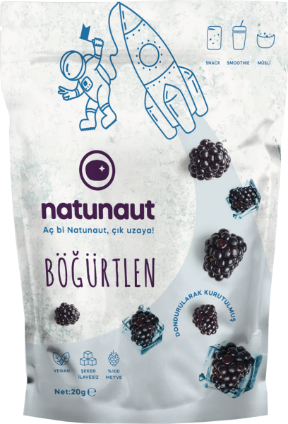 Kuru Böğürtlen Meyve Cipsi - Dondurularak Kurutulmuş Freeze Dried Böğürtlen