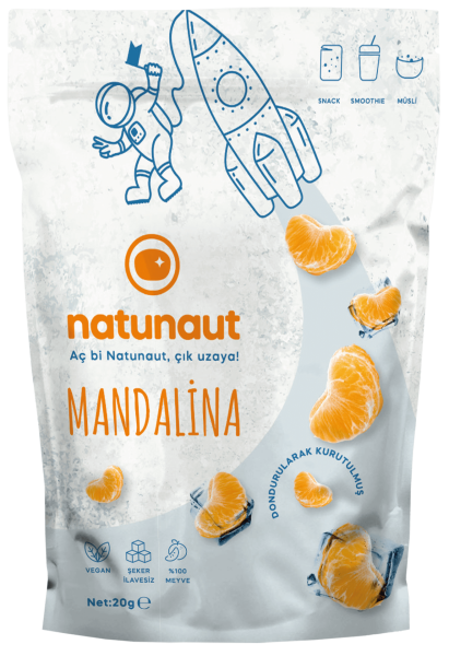 Kuru Mandalina Meyve Cipsi - Dondurularak Kurutulmuş Freeze Dried Mandalina