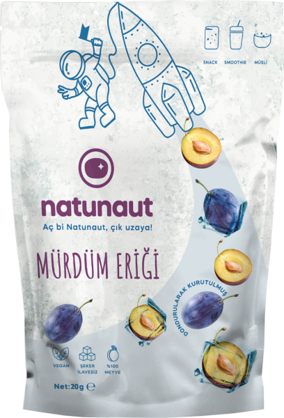 Kuru Mürdüm Eriği Meyve Cipsi - Dondurularak Kurutulmuş Freeze Dried Mürdüm Eriği