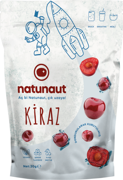 Kuru Kiraz Meyve Cipsi - Dondurularak Kurutulmuş Freeze Dried Kiraz