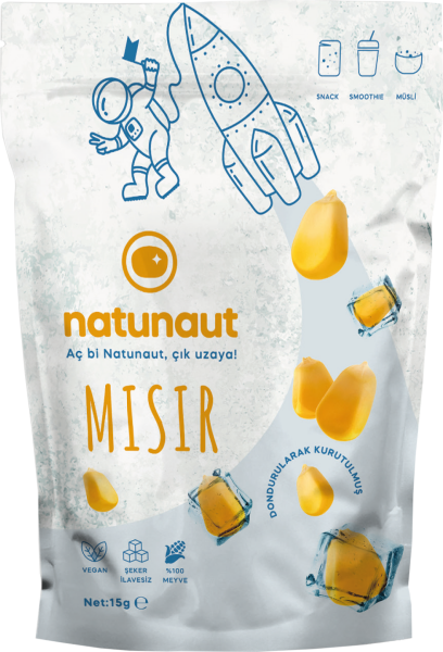 Kuru Mısır Meyve Cipsi - Dondurularak Kurutulmuş Freeze Dried Mısır
